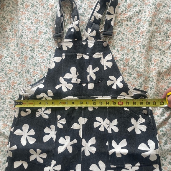 Of One Sea Denim Overalls in Black Plumeria - Picture 12 of 12